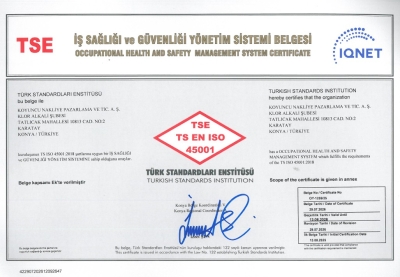 TSE TS ISO 45001 Koyuncu Kimya - Klor Alkali Üretim Tesisi