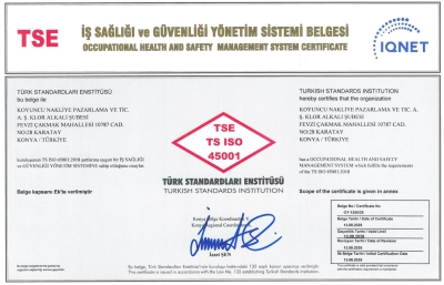 TSE TS ISO 45001 Koyuncu Kimya - Klor Alkali Üretim Tesisi