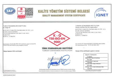 TSE TS EN ISO 9001 Koyuncu Kimya - Klor Alkali Üretim Tesisi