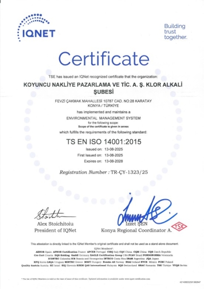 IQ NET TS EN ISO 14001 Koyuncu Kimya - Klor Alkali Üretim Tesisi