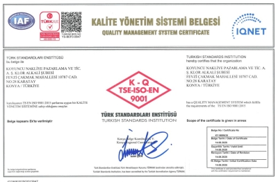 TSE TS EN ISO 9001 Koyuncu Kimya - Klor Alkali Üretim Tesisi